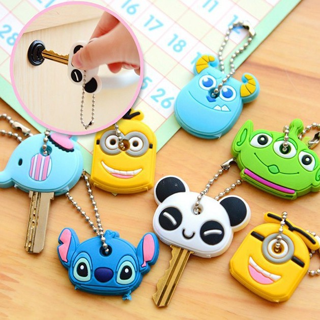 Set 10 móc bọc chìa khóa hình thú cute