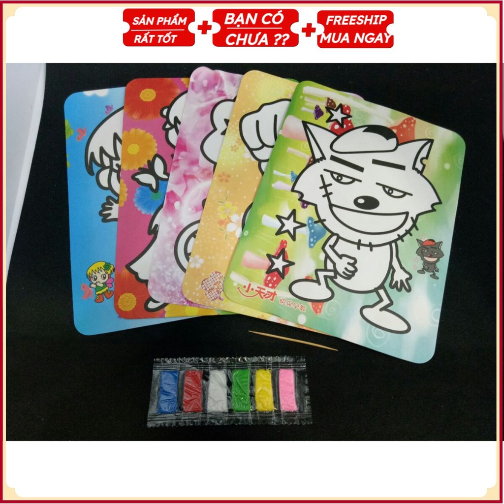 [Chọn Nhiều Mẫu Nhất] TRANH CÁT Cho Bé Tập Tô Vẽ - Có Sẵn Cát Màu Tươi Sáng Cho Trẻ Em Sáng Tạo