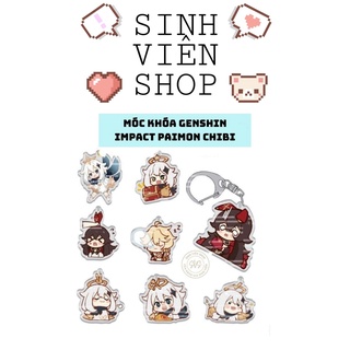 Móc khóa Game Genshin Impact hình Paimon Aether chibi dễ thương