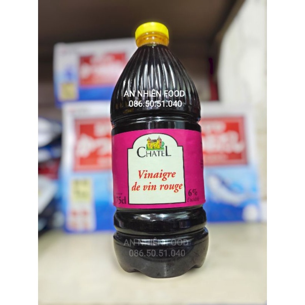 Giấm Đỏ Chatel Chai 750ml nhập khẩu từ Pháp