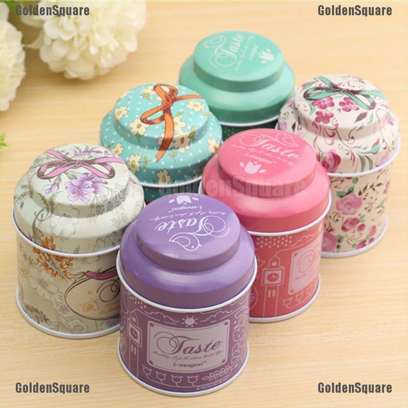 Hũ Thiếc Đựng Trà / Cà Phê / Kẹo / Đường Họa Tiết Hoa