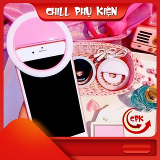 [ Chill ] Đèn LED Selfie - Đèn Chụp Ảnh Tự Sướng - Hỗ trợ ánh sáng - Đèn tròn gắn điện thoại [ dùng dây sạc ] Phụ kiện