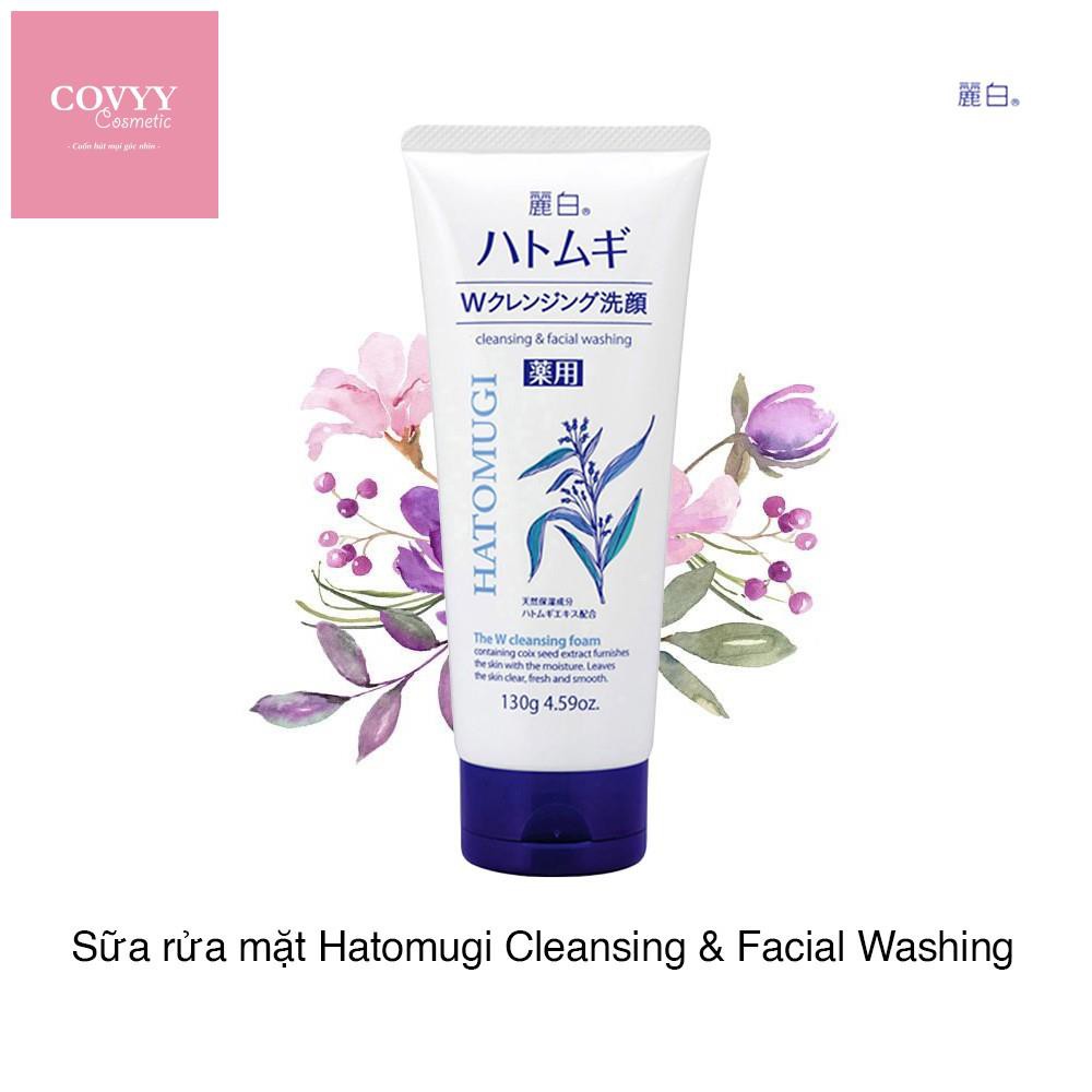 Sữa rửa mặt trắng da Hatomugi Cleansing Foam hạt Ý Dĩ