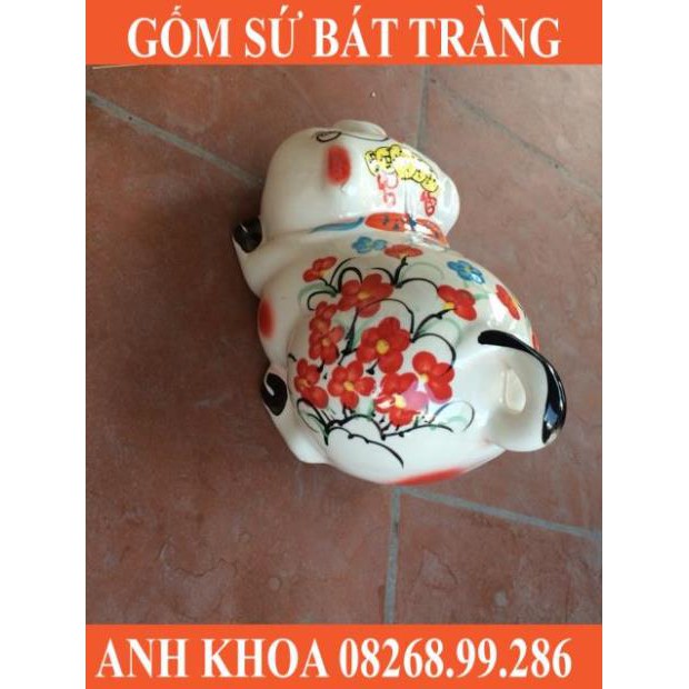 Heo đuôi cong 26cm - Gốm sứ Bát Tràng Anh Khoa