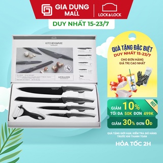 Bộ dao nhà bếp 5 món COOKPLUS Lock & Lock CKK101S5BLK - Chính Hãng.Thuộc dòng đồ dùng nhà bếp cao cấp.