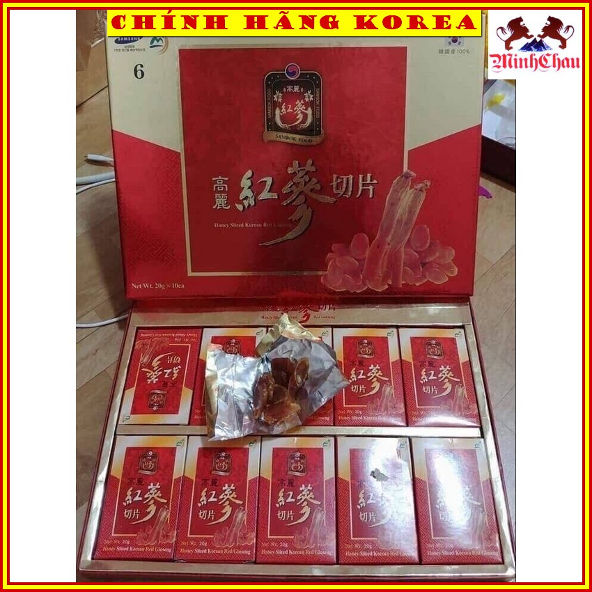 Hồng Sâm Lát Mật Ong Sambok 200gr Hàn Quốc, minhchau