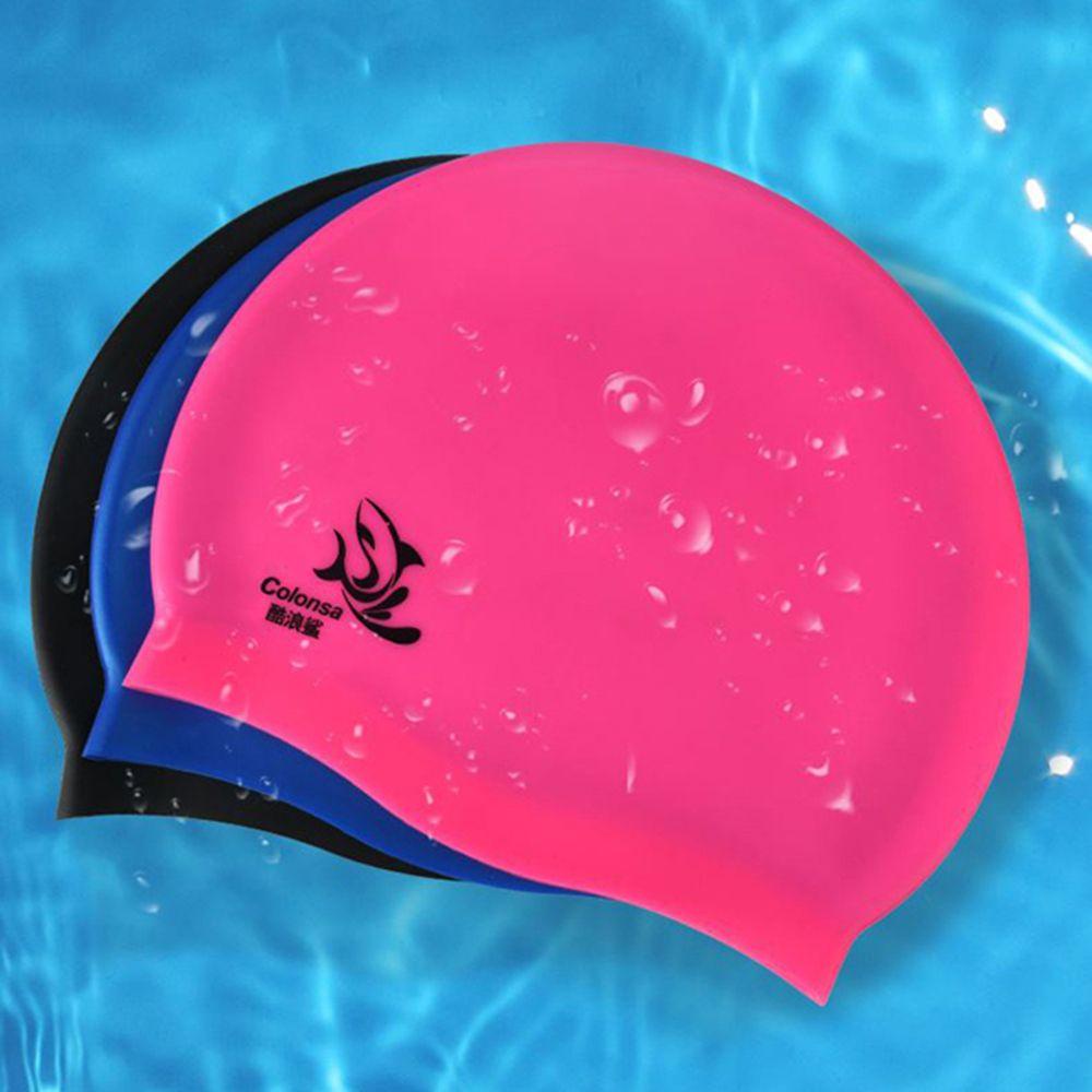 Mũ Bơi Silicone Siêu Mỏng Co Giãn Chống Thấm Nước Màu Trơn Thoải Mái