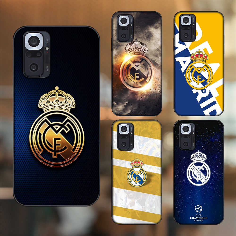 Ốp lưng Xiaomi Redmi Note 10 Pro viền đen in hình Real Madrid