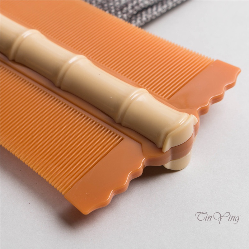 GETNOIVAS Lược Chải Tóc Hai Mặt Răng Nhỏ Bằng Tre Chăm Sóc Da Cho Nữ