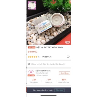 MẶT NẠ ĐẤT SÉT K.IELHS MINI 14ml