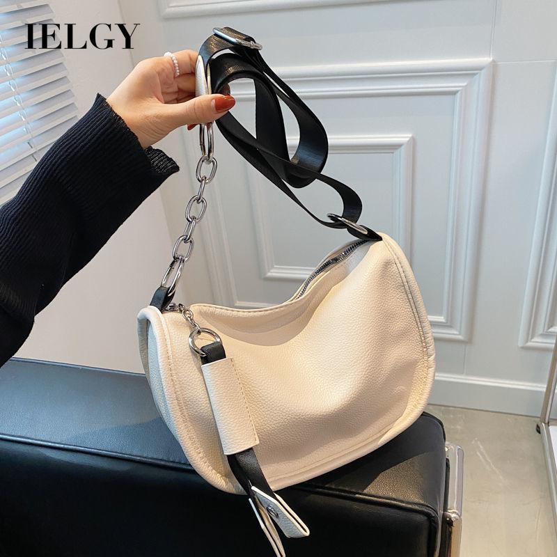 Túi đeo chéo IELGY da PU mềm sức chứa lớn phong cách Pháp thời trang