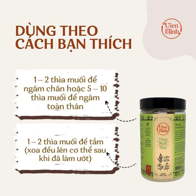 Tràm muối tắm thảo dược Viên Minh (MẪU MỚI)