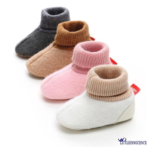 Giày vải mềm cổ cao êm ái giữ ấm nhiều màu lựa chọn cho bé