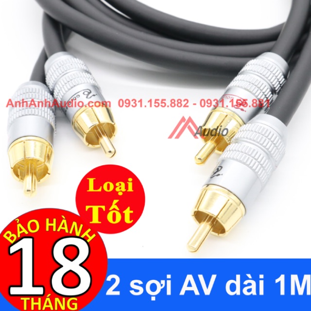 DÂY 4 ĐẦU AV LOẠI TỐT , 02 SỢI DÂY AV HOA SEN CANARE