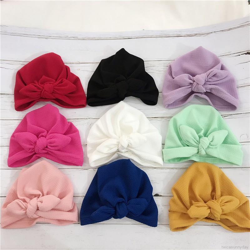 Nón len thắt nơ xinh xắn nhiều màu sắc cho bé