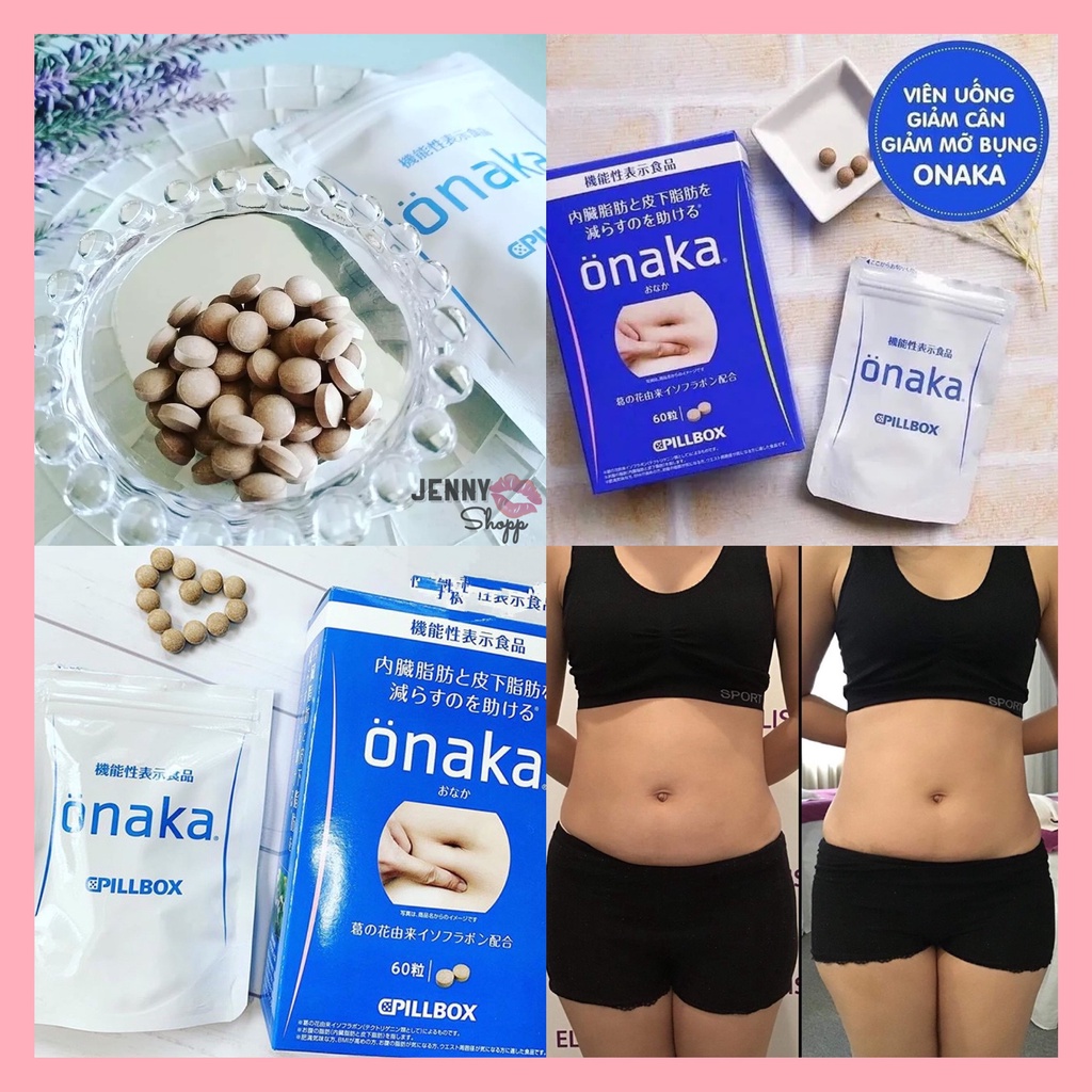 Viên Uống Giảm Mỡ Bụng lOnaka Pillbox 60 Viên Nhật Bản