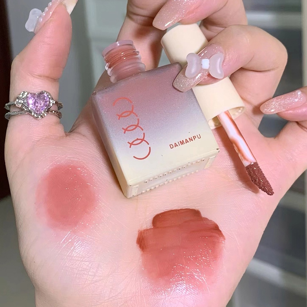 Son Kem Hiệu Ứng Gương Dưỡng Ẩm Môi Thiết Kế Hình Viên Đá DAIMANPU