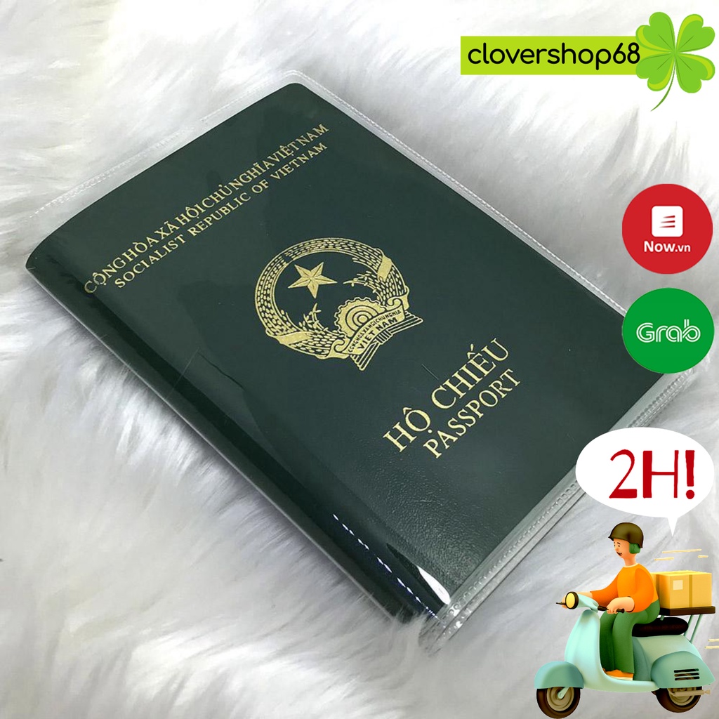 Bìa vỏ bọc bảo vệ hộ chiếu, passport PVC trong suốt. 🍀 Clovershop68 🍀