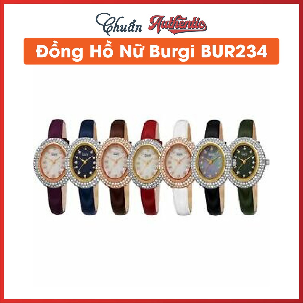 Đồng Hồ Nữ Burgi BUR234 Mâm Xôi Mặt Oval