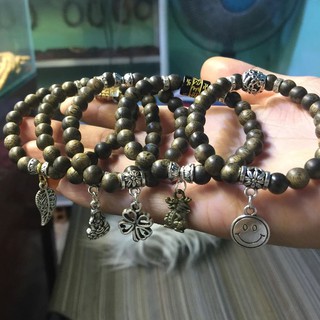 Vòng tay trầm hương mix charm