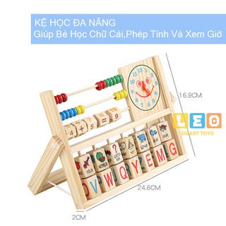 Đồ Chơi Kệ Học Đa Năng Giúp Bé Học Chữ Cái,Phép Tính Và Xem Giờ