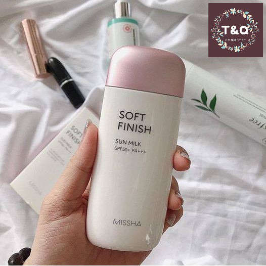 Kem Chống Nắng Missha hồng Soft Finish - kem chống nắng Missha nâng tone