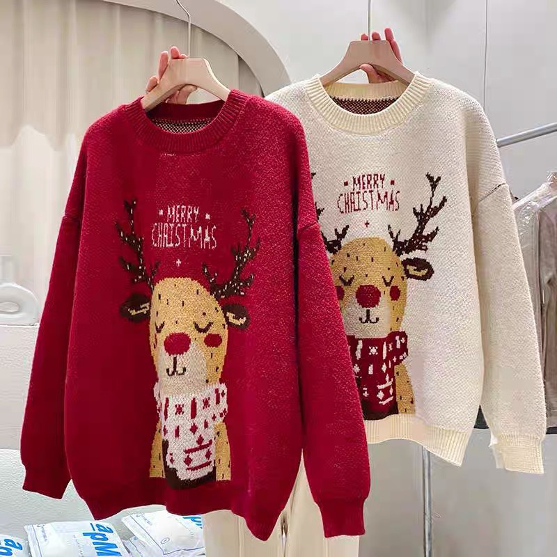 áo len noel, nữ hình tuần lộc nữ đáng yêu fom rộng | WebRaoVat - webraovat.net.vn