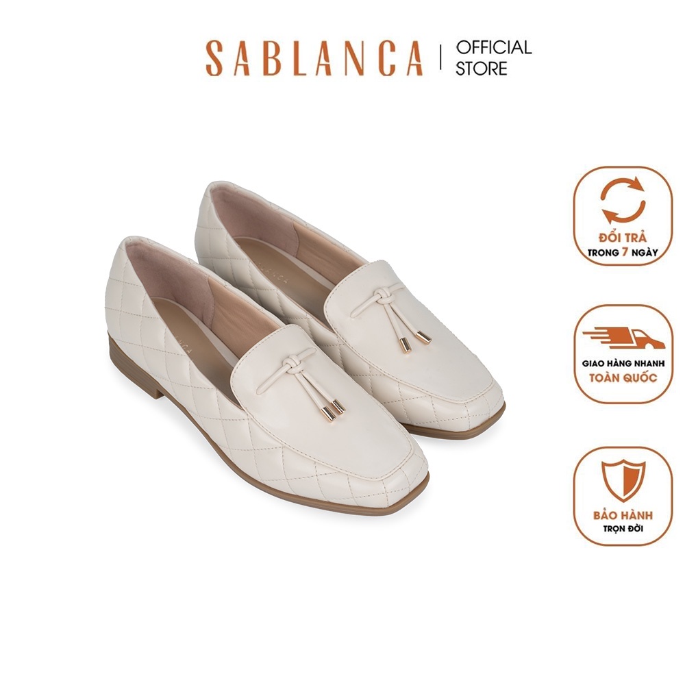 Giày mọi nữ họa tiết dập chỉ Sablanca MO0018