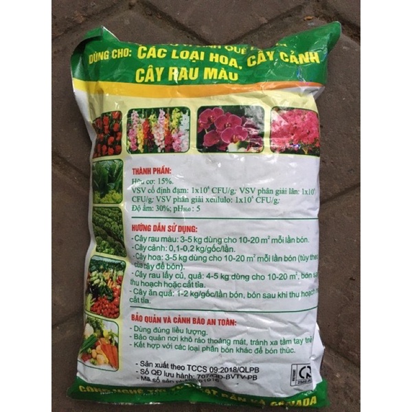 PHÂN BÓN HỮU CƠ VI SINH CAO CẤP SỬ DỤNG CHO HOA &amp; CÂY CẢNH (2kg)