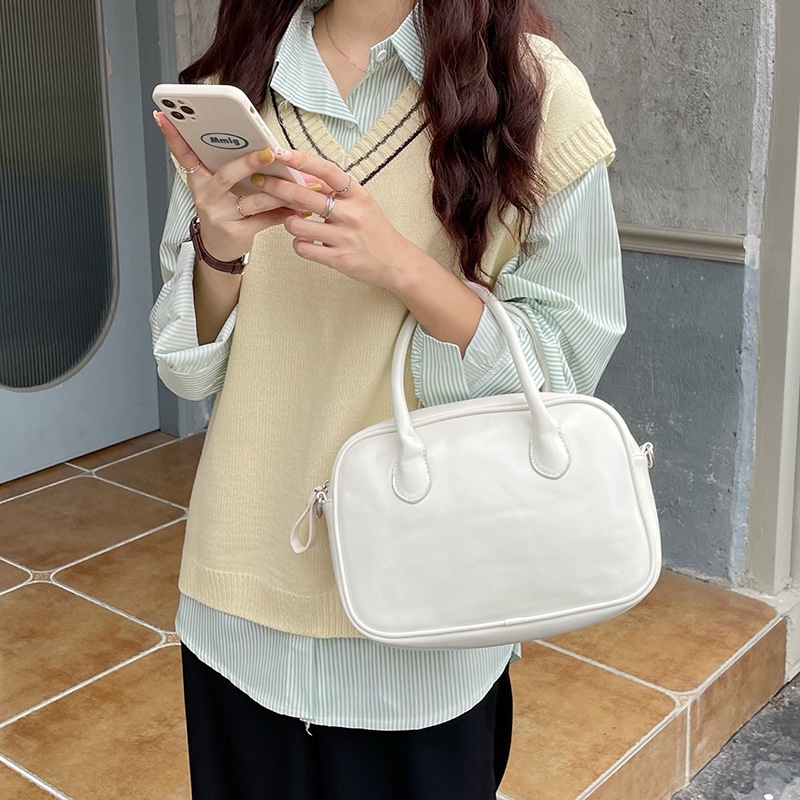 Túi Đeo Chéo Một Bên Vai Bằng Sáp Dầu Nhỏ Phong Cách Hàn Quốc Thời Trang Xuân Hè Hàng Mới Dành Cho Bạn Nữ 2021