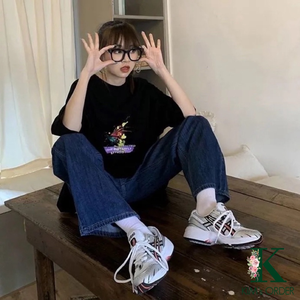 Quần jean nam nữ màu xanh than dáng Unisex ống suông rộng lưng cao phong cách Ulzzang basic chất liệu co dãn loại 1