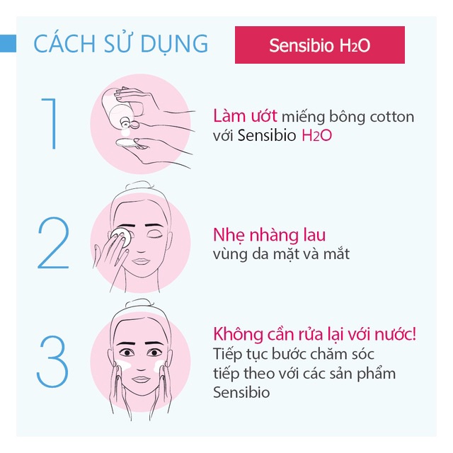 Nước tẩy trang công nghệ Micellar Bioderma Sensibio / Sebium H2O (Không cần rửa lại với nước)