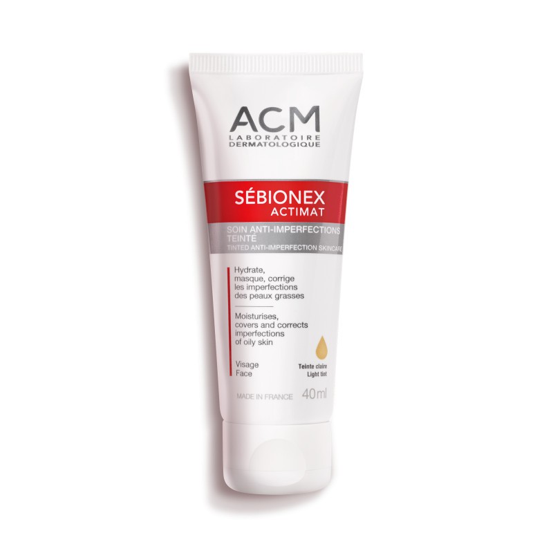 Kem dưỡng ngăn ngừa mụn che khuyết điểm ACM Sebionex Actimat Light Tint Anti-Imperfection Skincare 40ml