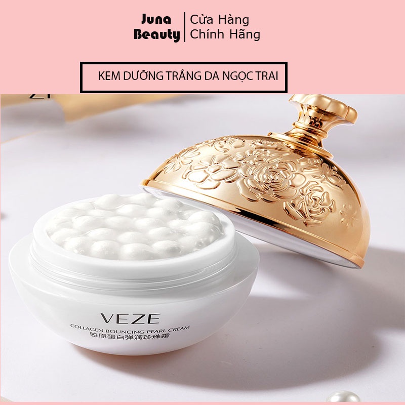 Kem ngọc trai Collagen Bouncing có Chứa Hạt Ngọc Trai Veze