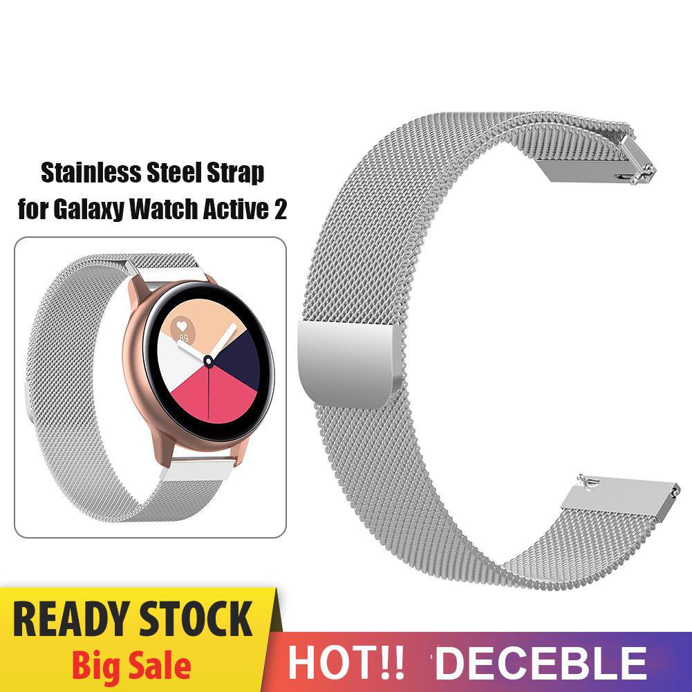 Deceble Magnetic Loop 20mm Stainless Steel Watch Band for Galaxy Watch Active 2