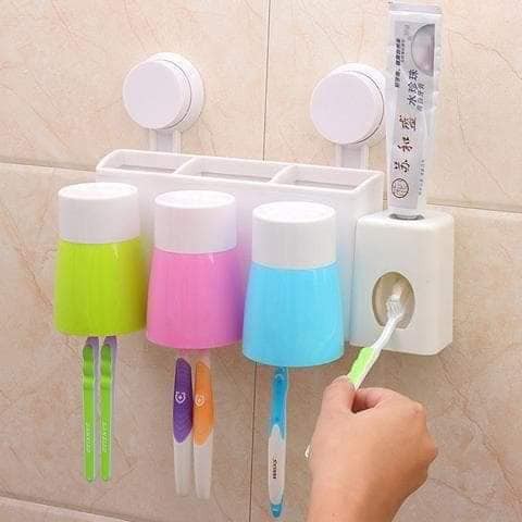 [XẢ KHO]Nhả Kem Đánh Răng 3 cốc treo tường