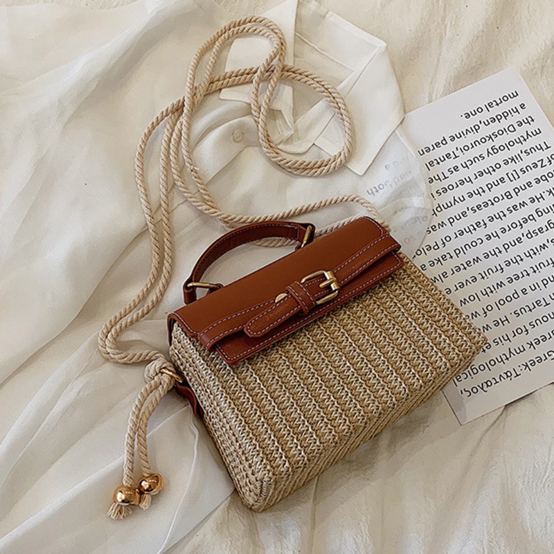 Túi Xách Đan Lát Phong Cách Vintage Cho Nữ