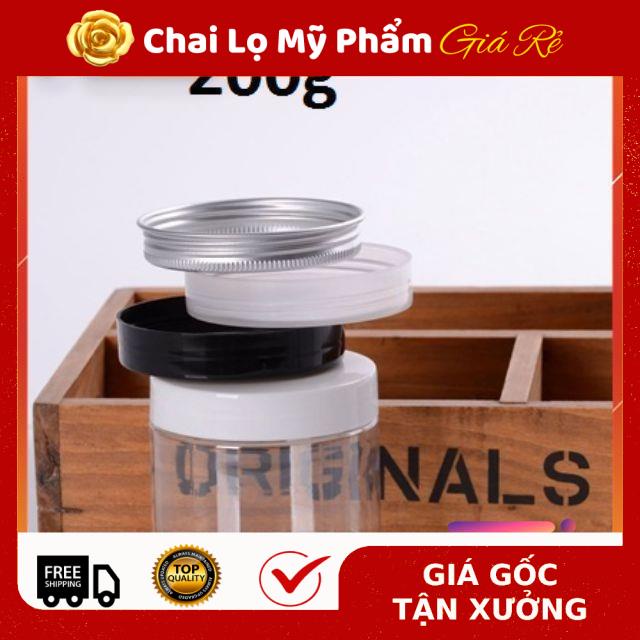 Hủ Đựng Kem ❤ RẺ VÔ ĐỊCH ❤ Hũ nhựa pet Trong,Nâu 200g,250g đựng mỹ phẩm , thực phẩm, đồ khô, ngũ cốc