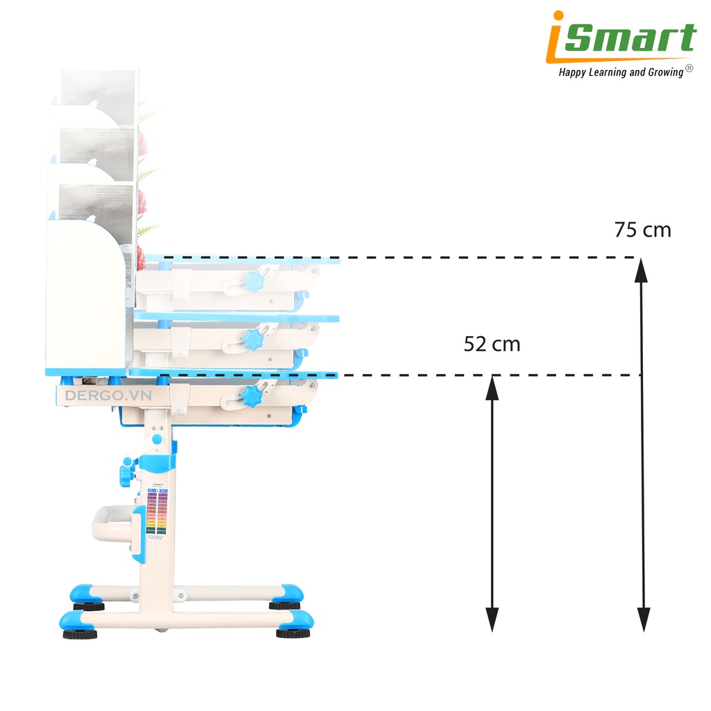 [Chính hãng D'Ergo] Bộ bàn ghế học chống gù, chống cận iSmart D8S-Pro - Phiên bản mới