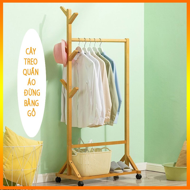 Cây Treo Quần Áo Đứng Bằng Gỗ Cao Cấp Kiểu Hàn, Nội Thất Dễ Lắp Ráp L2 Jun.Home