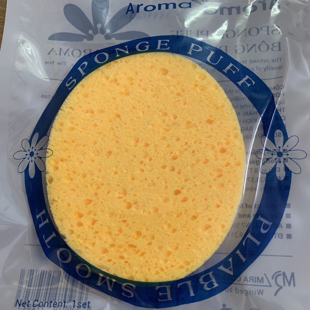 Bông Rửa Mặt Bọt Biển Massage Aroma Sponge Puff Hàn Quốc 7g | BigBuy360 - bigbuy360.vn