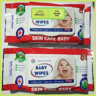 Khăn lau ướt Baby wipes 80gr kích thước 20 x 15cm