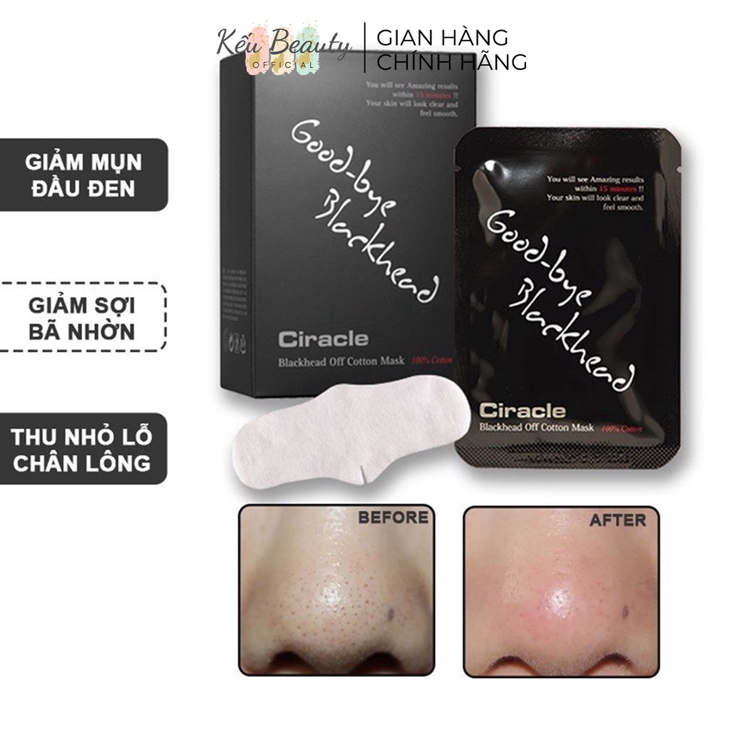 Miếng dán lột mụn đầu đen Ciracle Goodbye Blackhead Off Cotton Mask 5ml