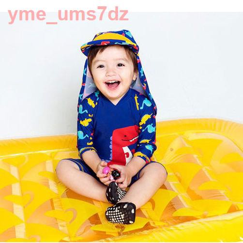 Áo tắm trẻ em Hàn Quốc bé trai tập đi ống tay dài chống nắng em) bộ đồ bơi ấm áp dễ thương hoạt hình