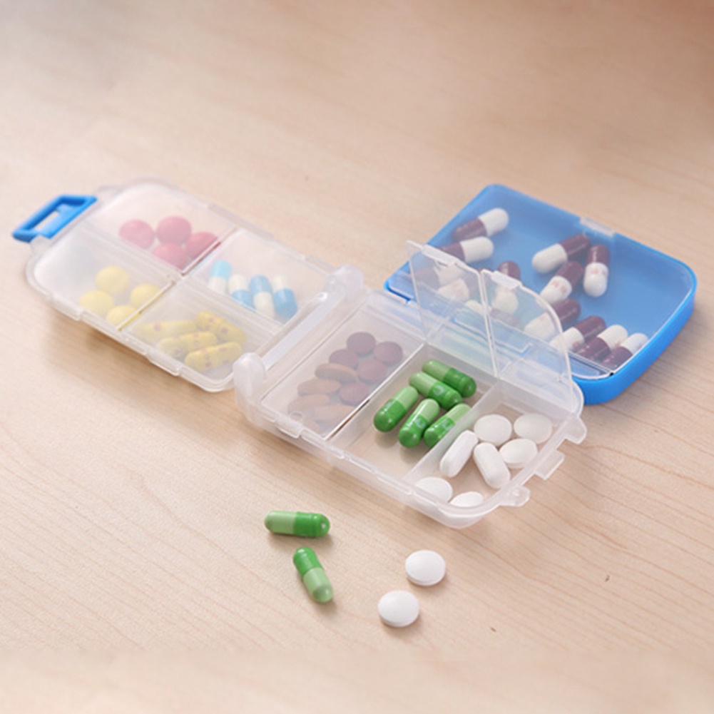 Hộp Đựng Thuốc 8 Ngăn Tiện Lợi Du Lịch Ốp