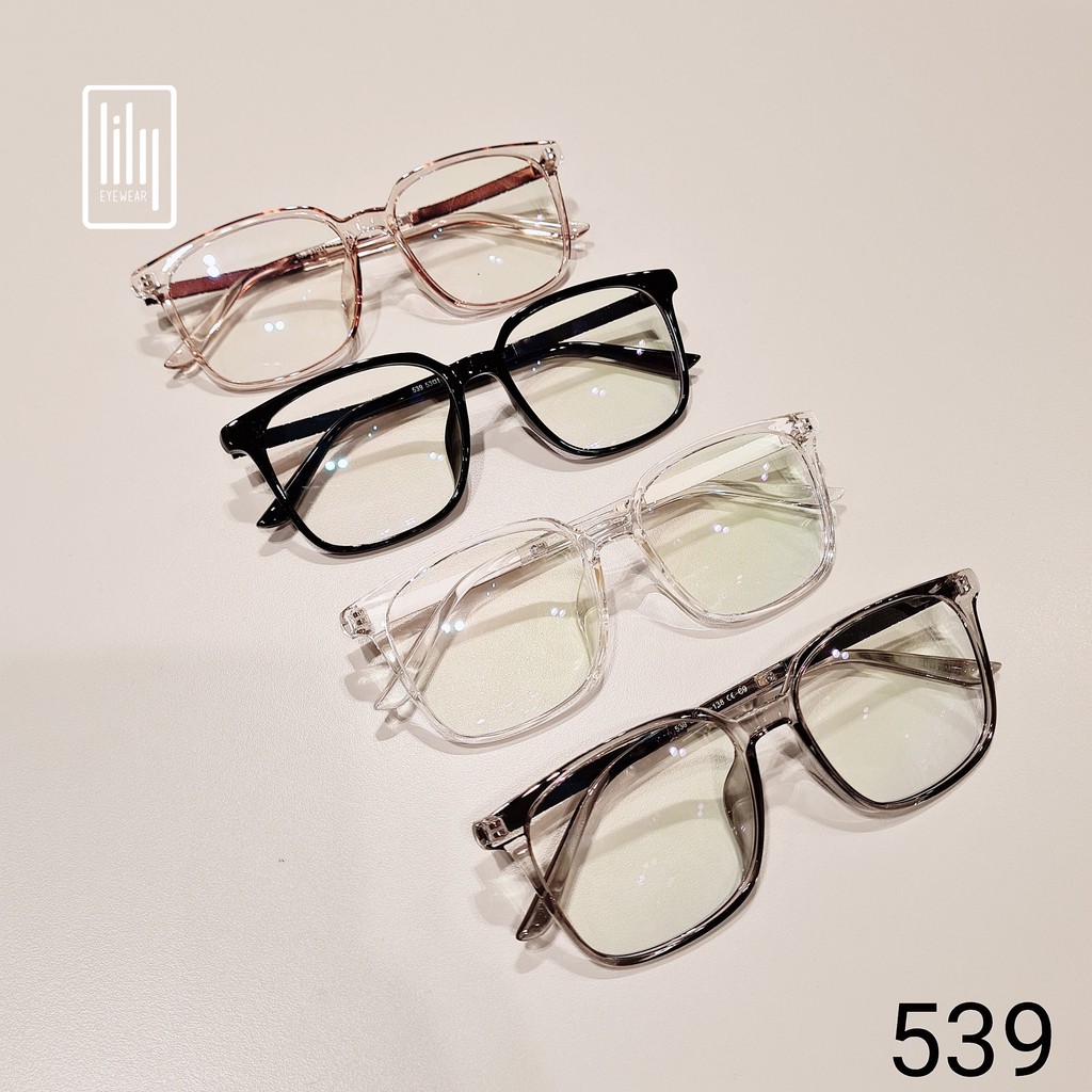 Gọng kính cận nam nữ Lilyeyewear mắt vuông chất liệu nhựa càng kim loại cứng cáp 539 | BigBuy360 - bigbuy360.vn
