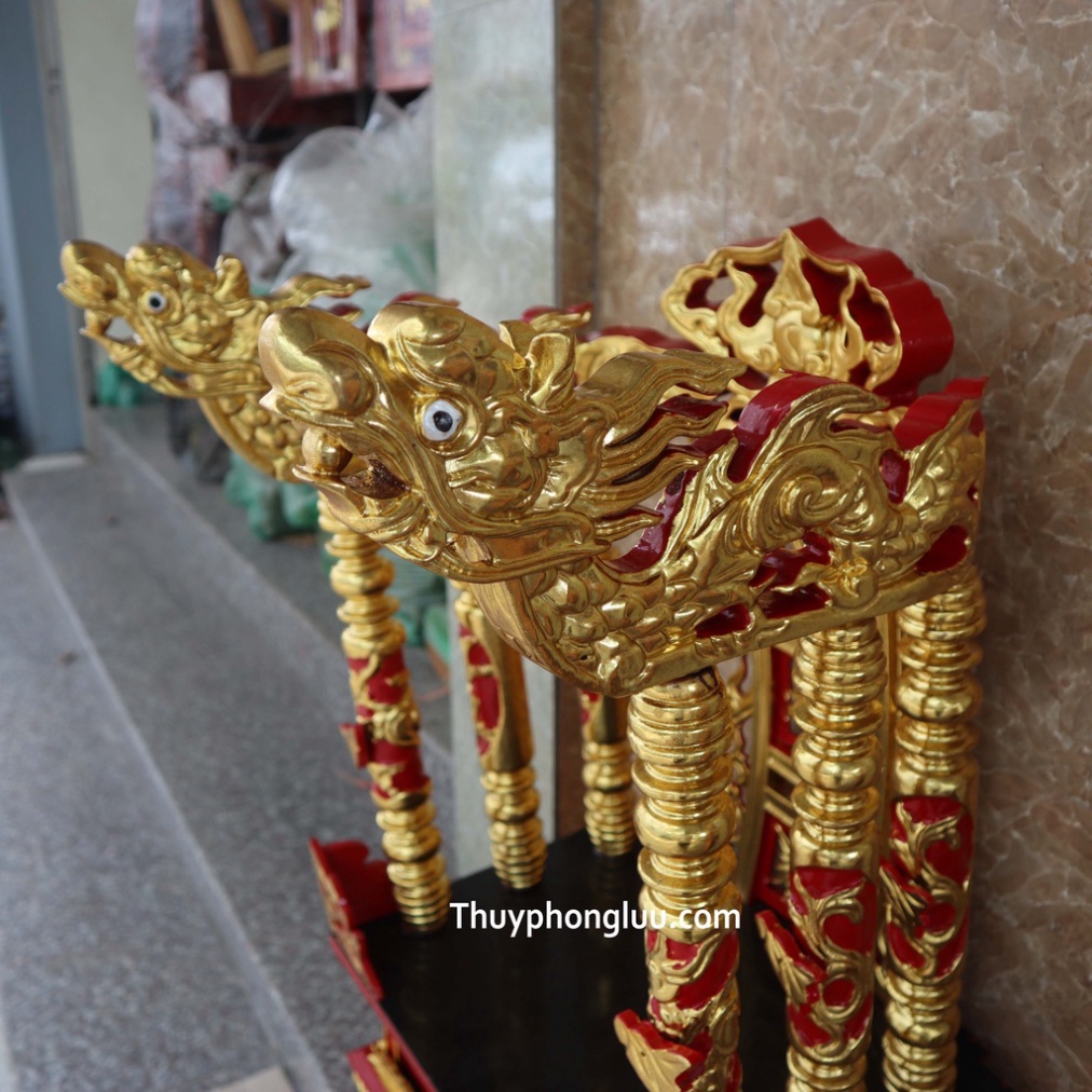 Long Ngai thờ cúng gỗ mít-Ỷ thờ gia tiên gỗ mít 3 cỡ Ngai