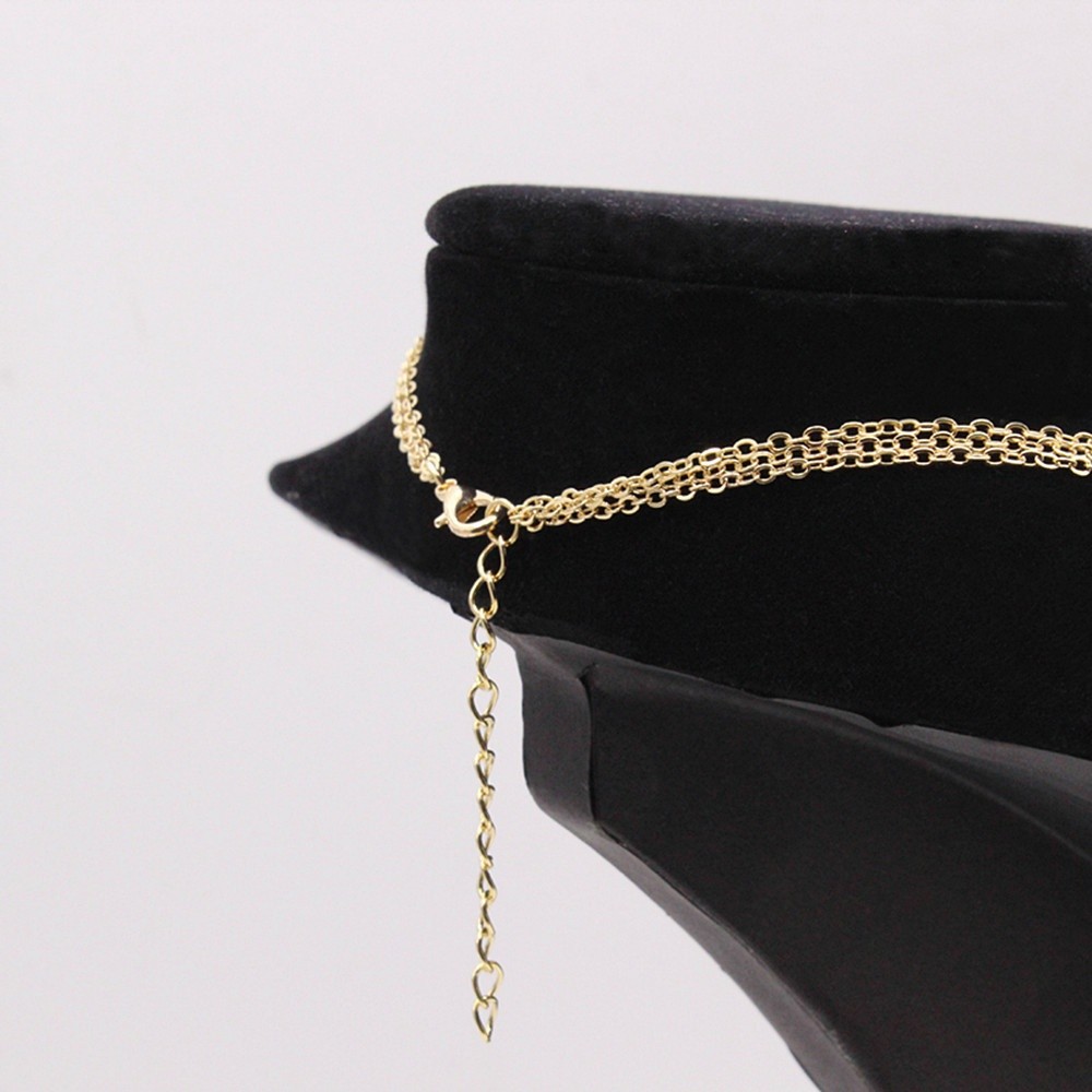 Vòng Cổ Choker Ba Lớp Đính Đá Pha Lê Phong Cách Retro