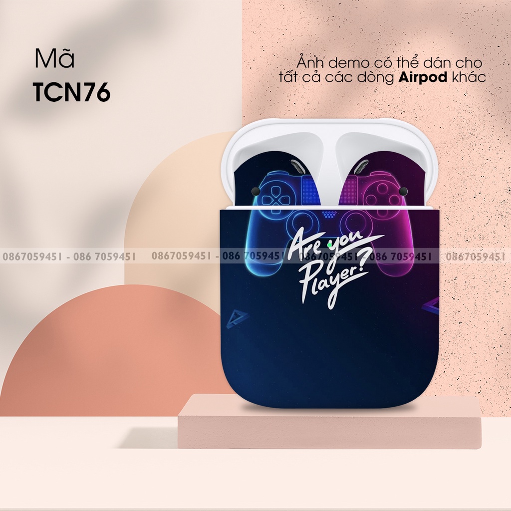 Dán Skin Airpods 1/2/3/Pro AIRPODS In Hình Công Nghệ Bộ 16 - Chống Nước, Chống bẩn, Cắt Sẵn Khuôn