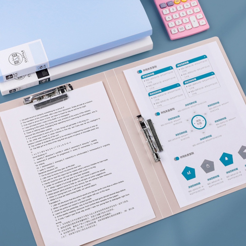 Bìa Đựng Tài Liệu Khổ A4 Bằng Nhựa PP Mặt Nhám Chống Thấm Nước Tiện Dụng Cho Học Sinh / Văn Phòng